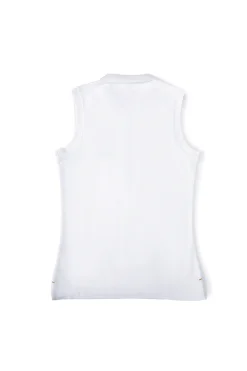 Holland Cooper Sleeveless Polo Shirt White Online
