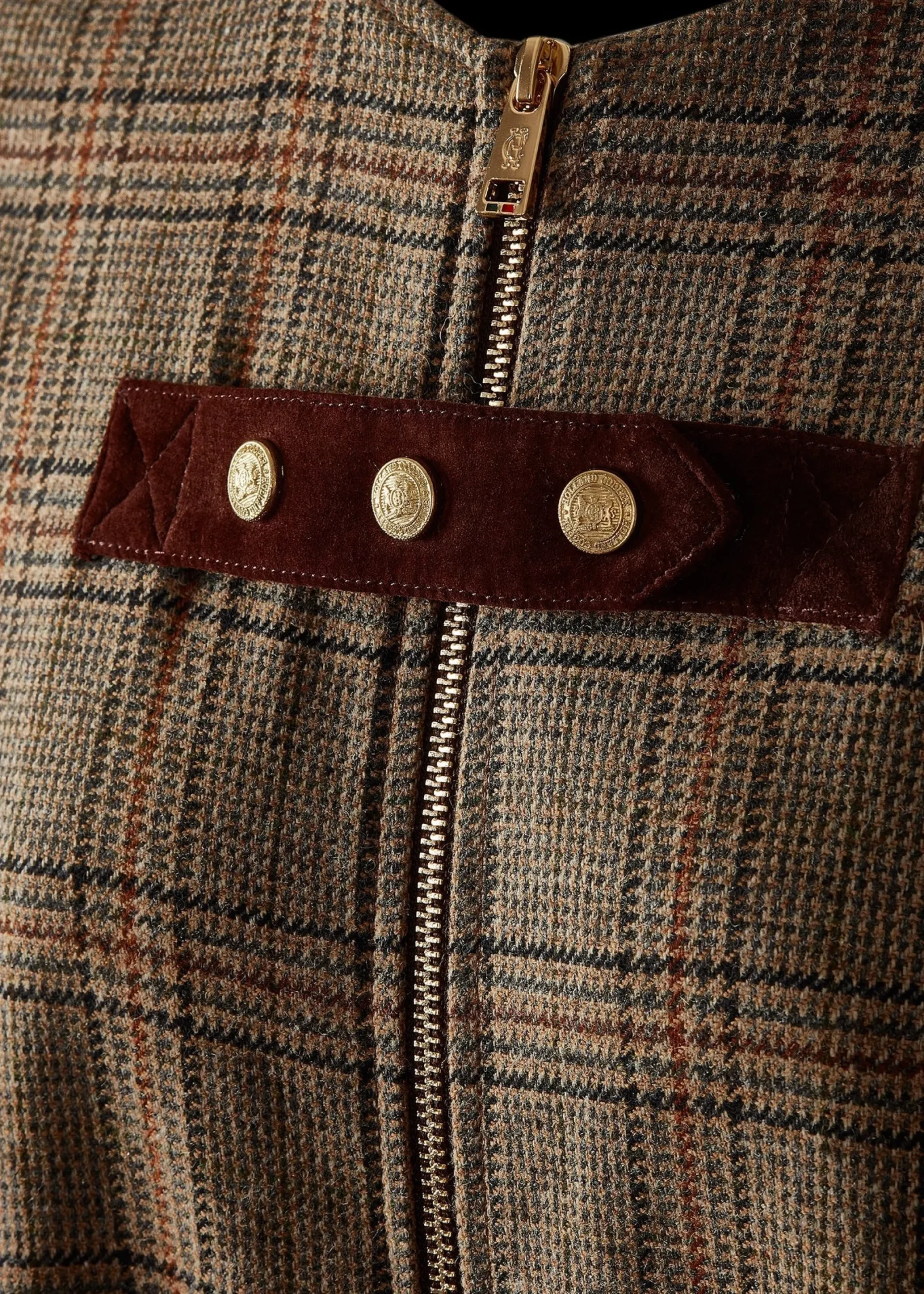 Holland Cooper Slim Cape Bourbon Tweed Clearance