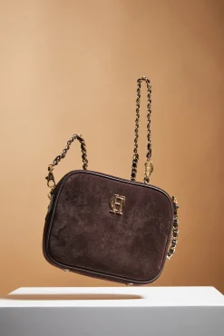 Holland Cooper Soho Camera Bag Chocolate Suede