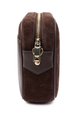 Holland Cooper Soho Camera Bag Chocolate Suede