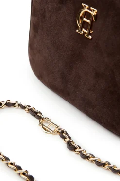 Holland Cooper Soho Camera Bag Chocolate Suede