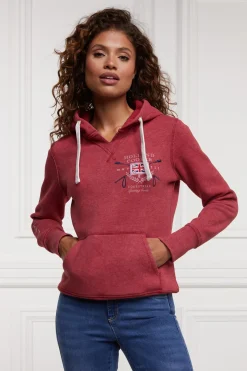 Holland Cooper Sporting Goods Hoodie Varsity Red New