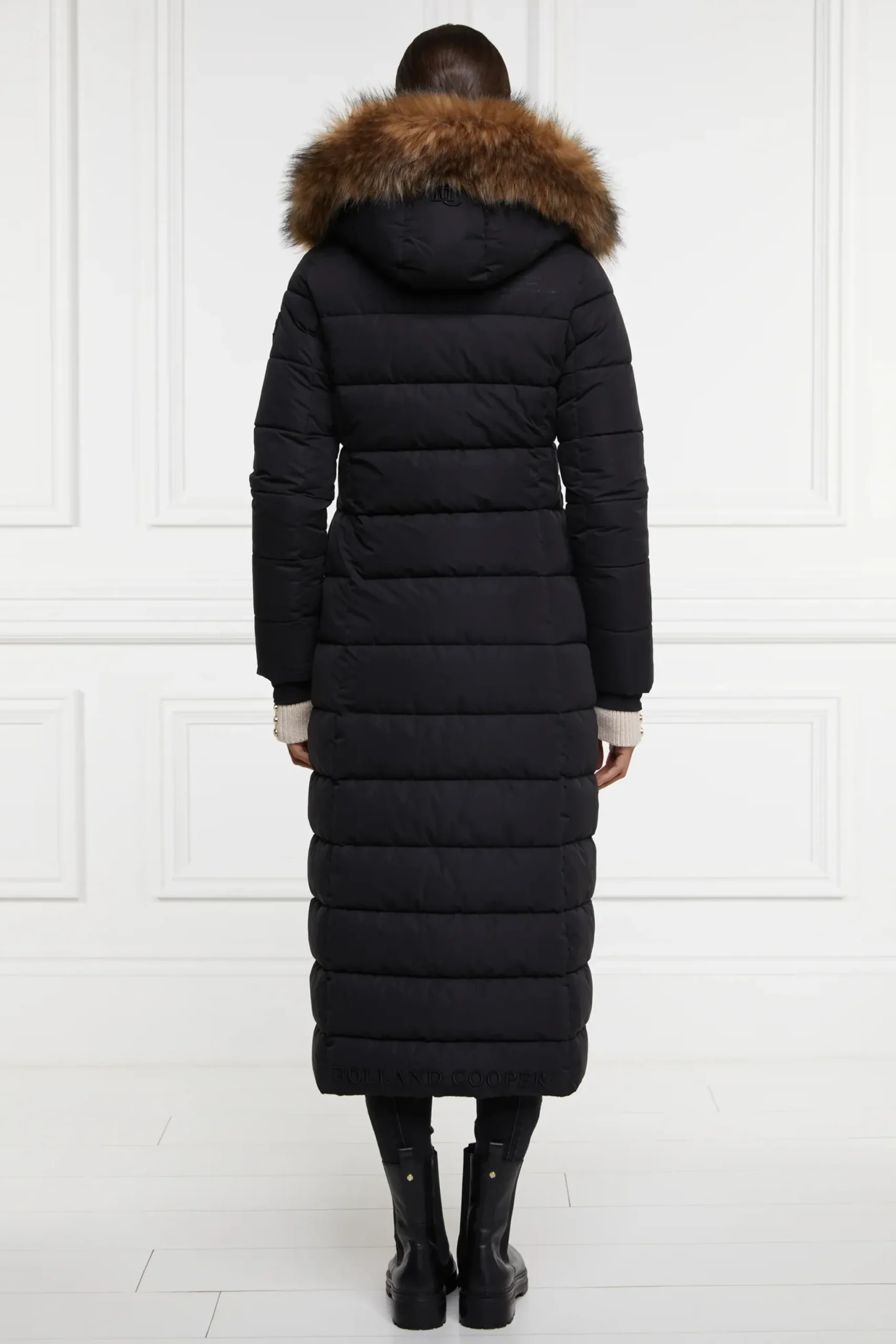 Holland Cooper Stoneleigh Longline Coat Black Outlet