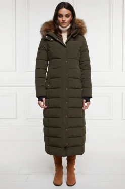 Holland Cooper Stoneleigh Longline Coat Khaki Best