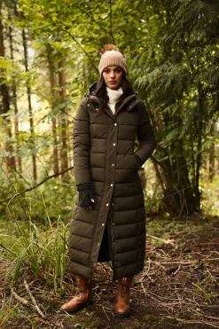 Holland Cooper Stoneleigh Longline Coat Khaki Best