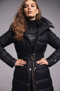 Holland Cooper The Arosa Longline Coat Black