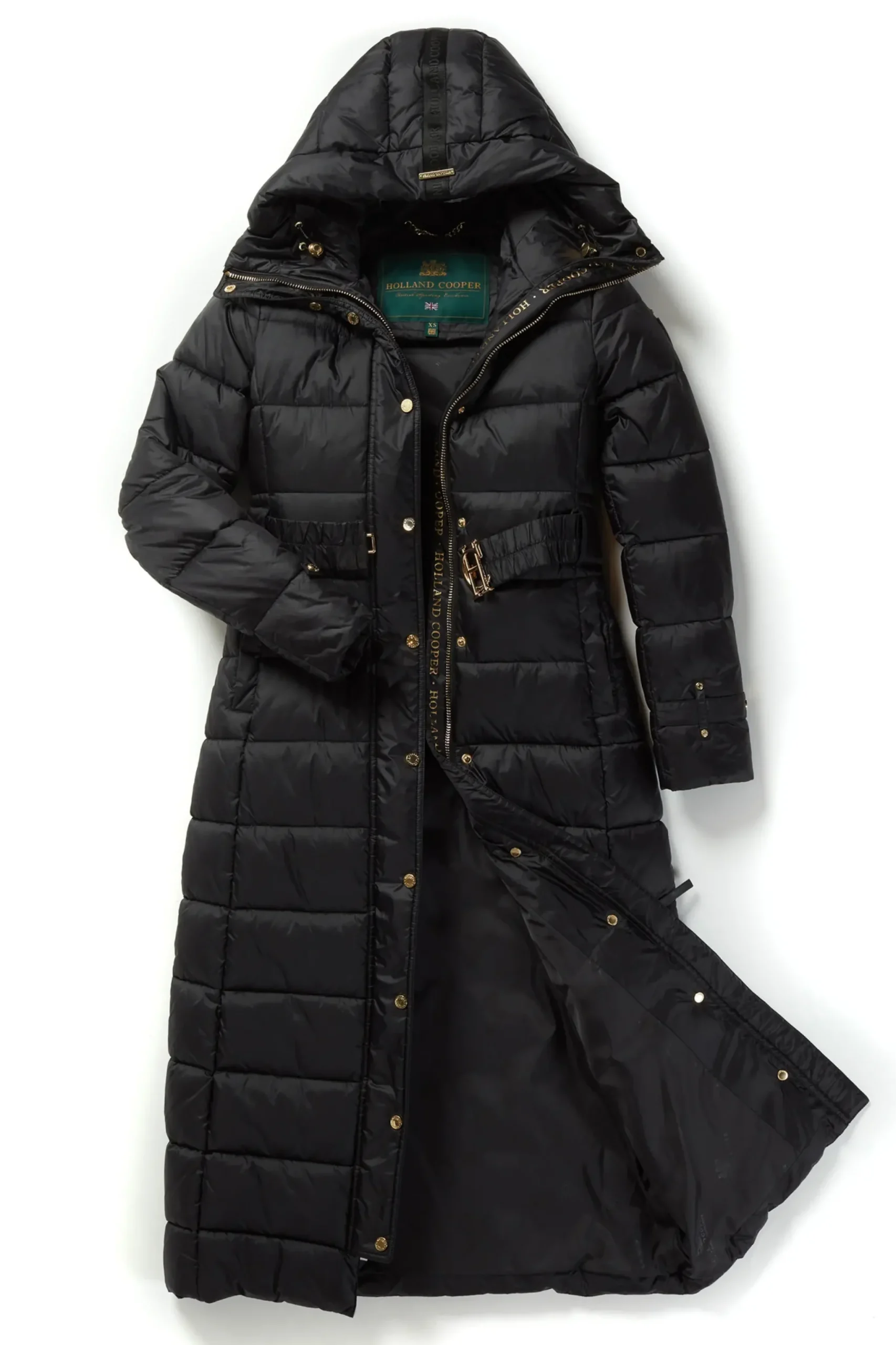 Holland Cooper The Arosa Longline Coat Black