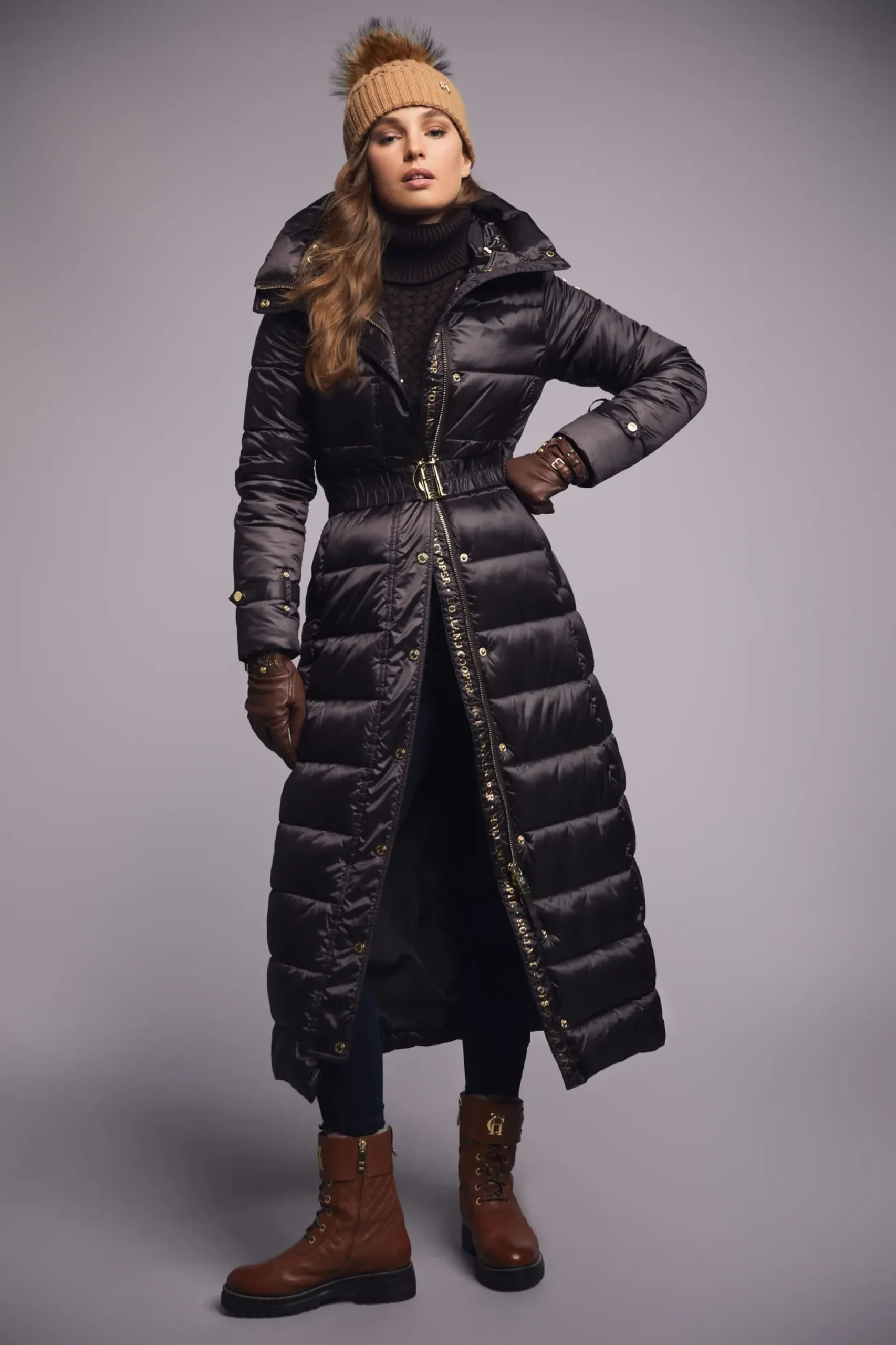 Holland Cooper The Arosa Longline Coat Chocolate Discount