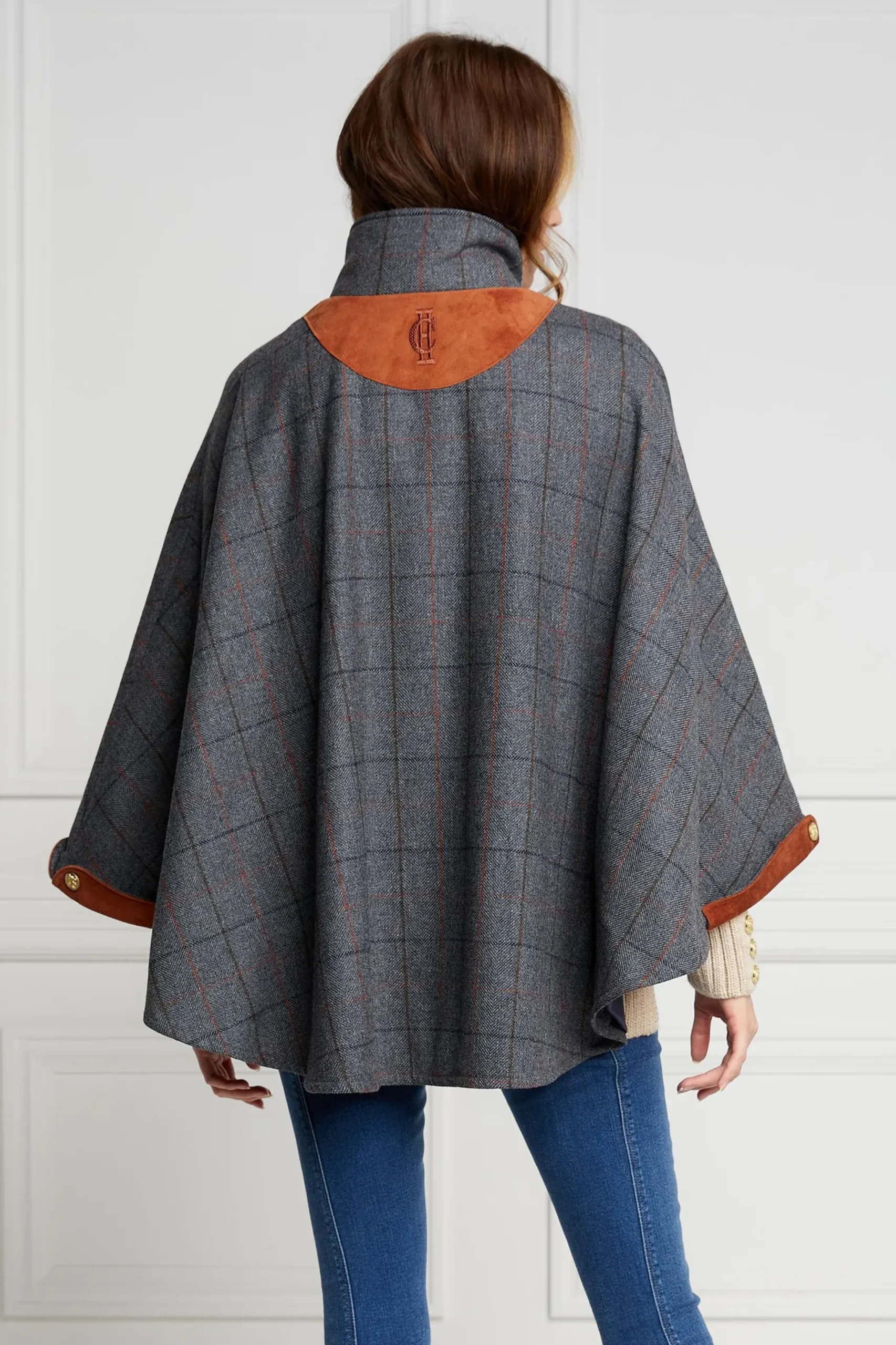 Holland Cooper The Classic Cape Mid Blue Check Discount