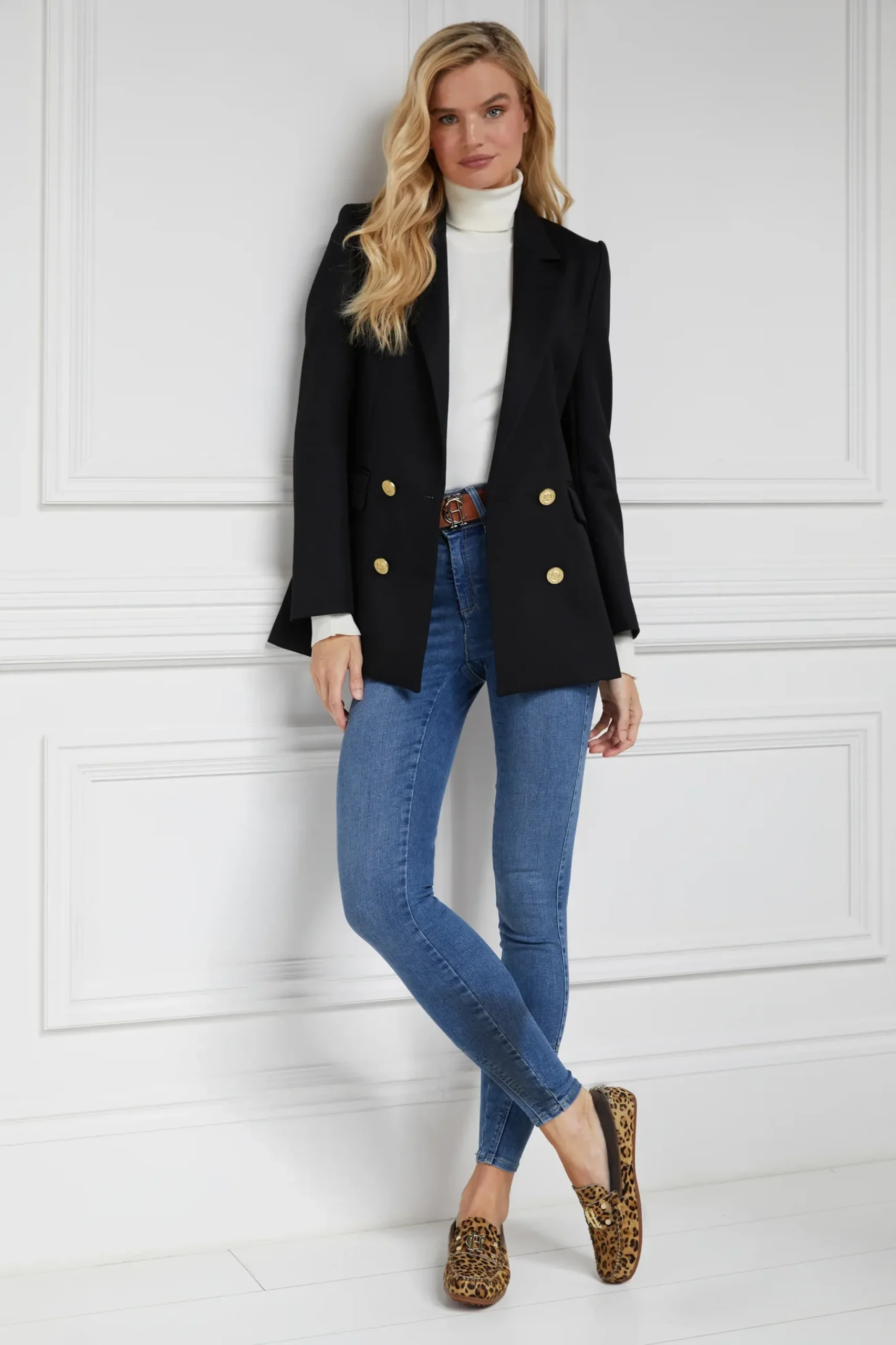 Holland Cooper The Driving Loafer Leopard Pony Clearance