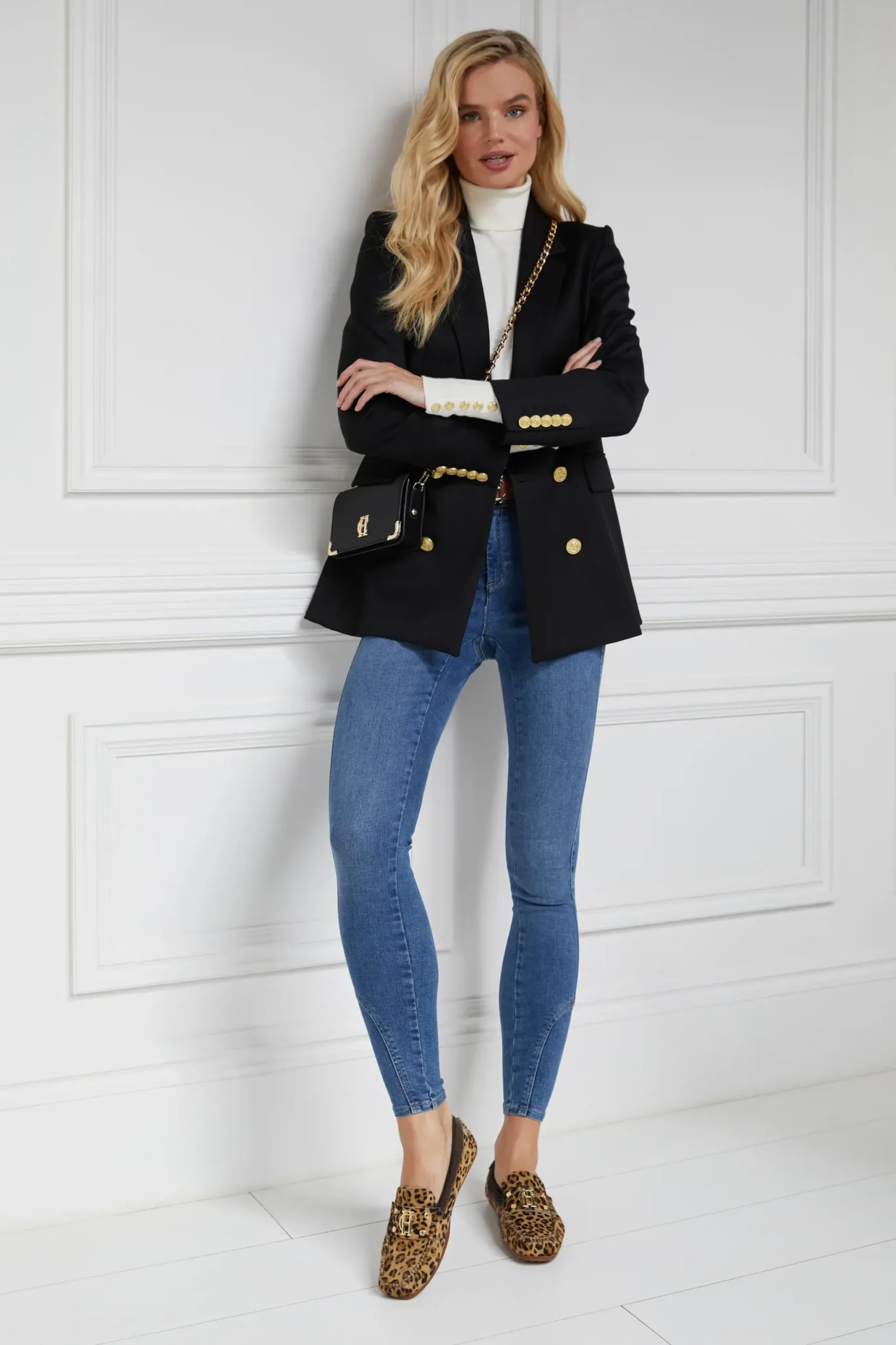 Holland Cooper The Driving Loafer Leopard Pony Clearance