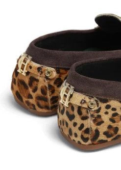 Holland Cooper The Driving Loafer Leopard Pony Clearance