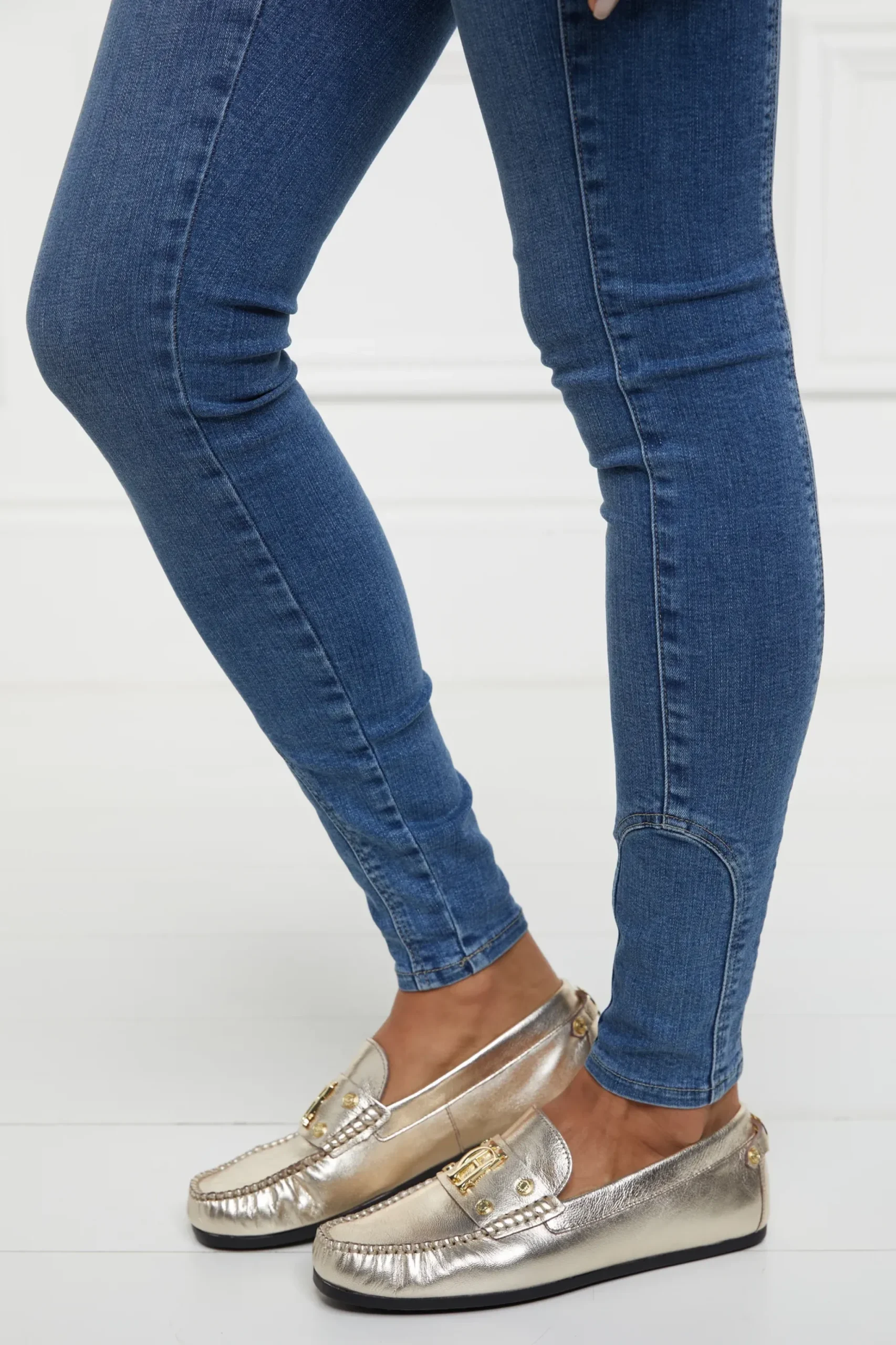 Holland Cooper The Driving Loafer Gold Sale