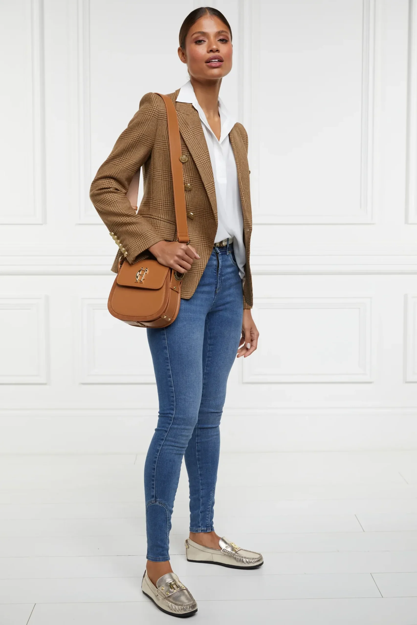 Holland Cooper The Driving Loafer Gold Sale