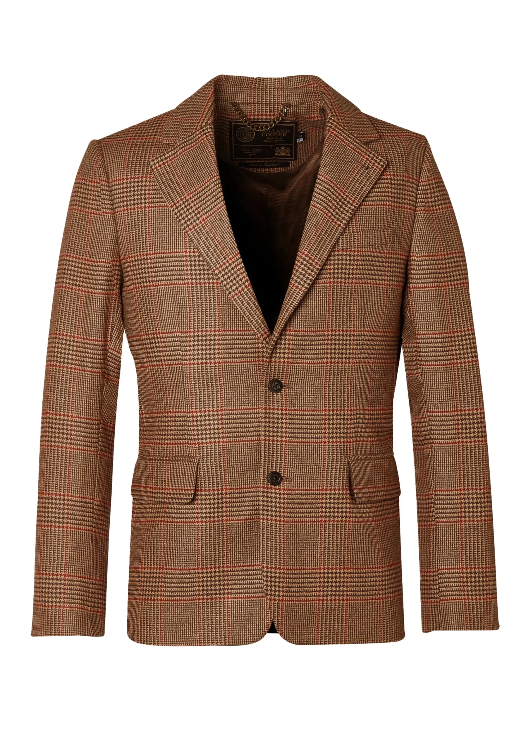 Holland Cooper The Single Breasted Blazer Clarence Check Merlot Sale