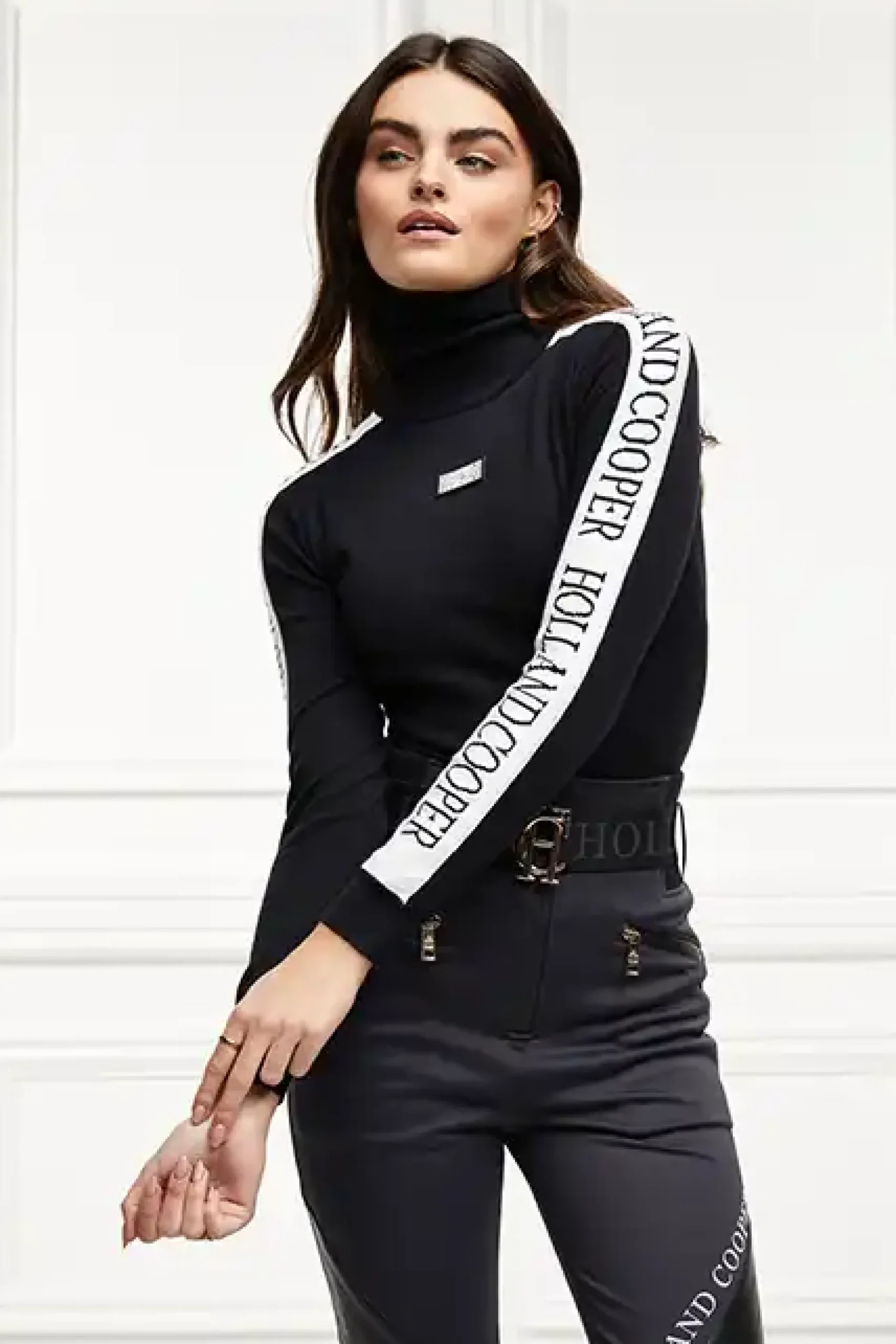 Holland Cooper Thermal Ski Knit Black Hot