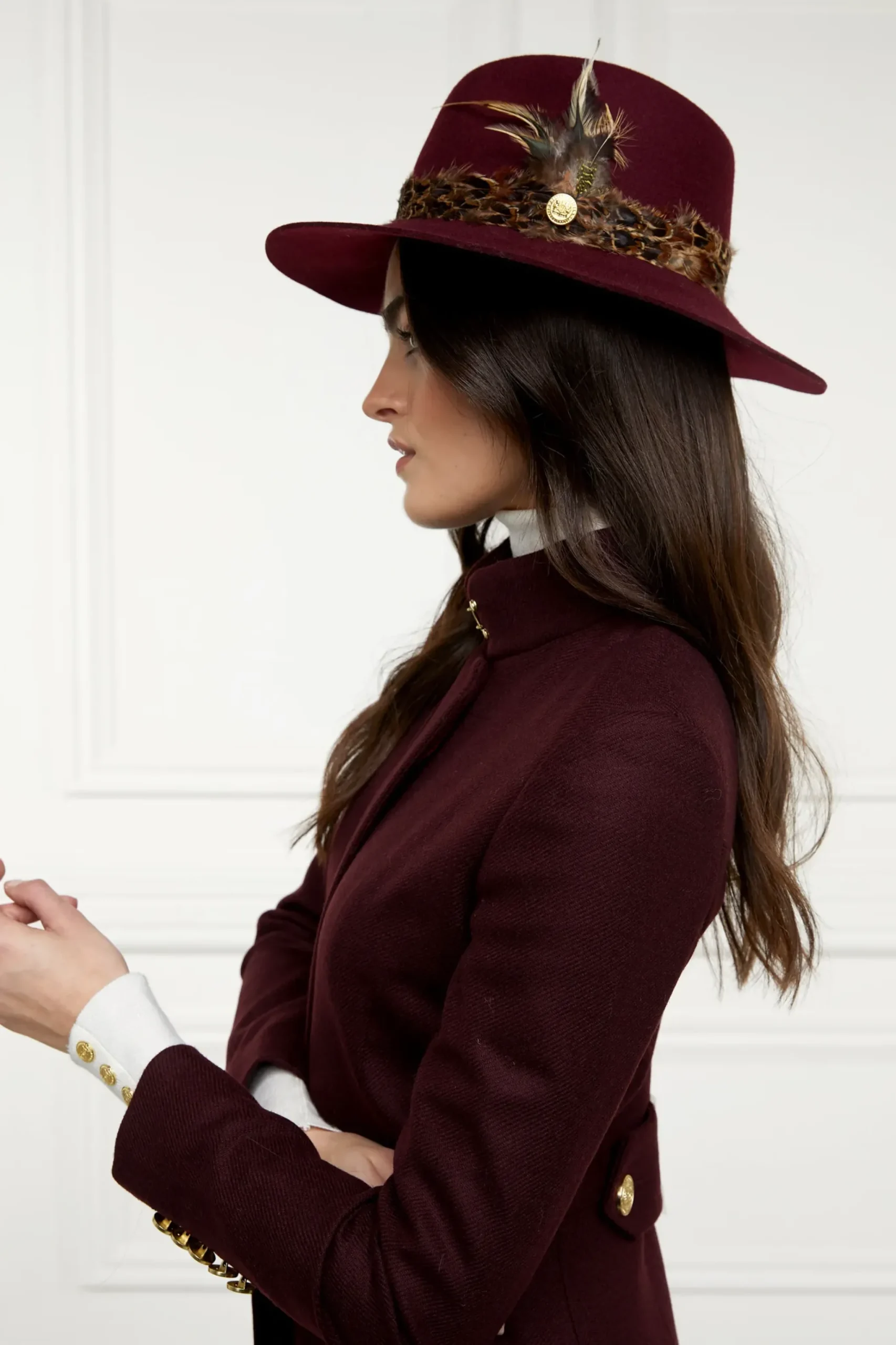 Holland Cooper Trilby Hat Mulberry Hot