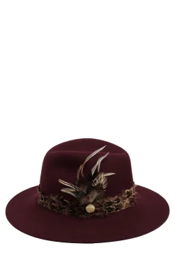 Holland Cooper Trilby Hat Mulberry Hot