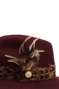 Holland Cooper Trilby Hat Mulberry Hot