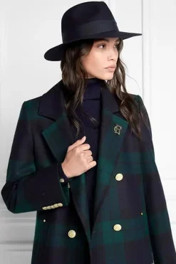 Holland Cooper Trilby Hat Spot Feather Ink Navy Hot