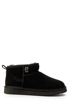 Holland Cooper Ultra Mini Shearling Boot Black Clearance
