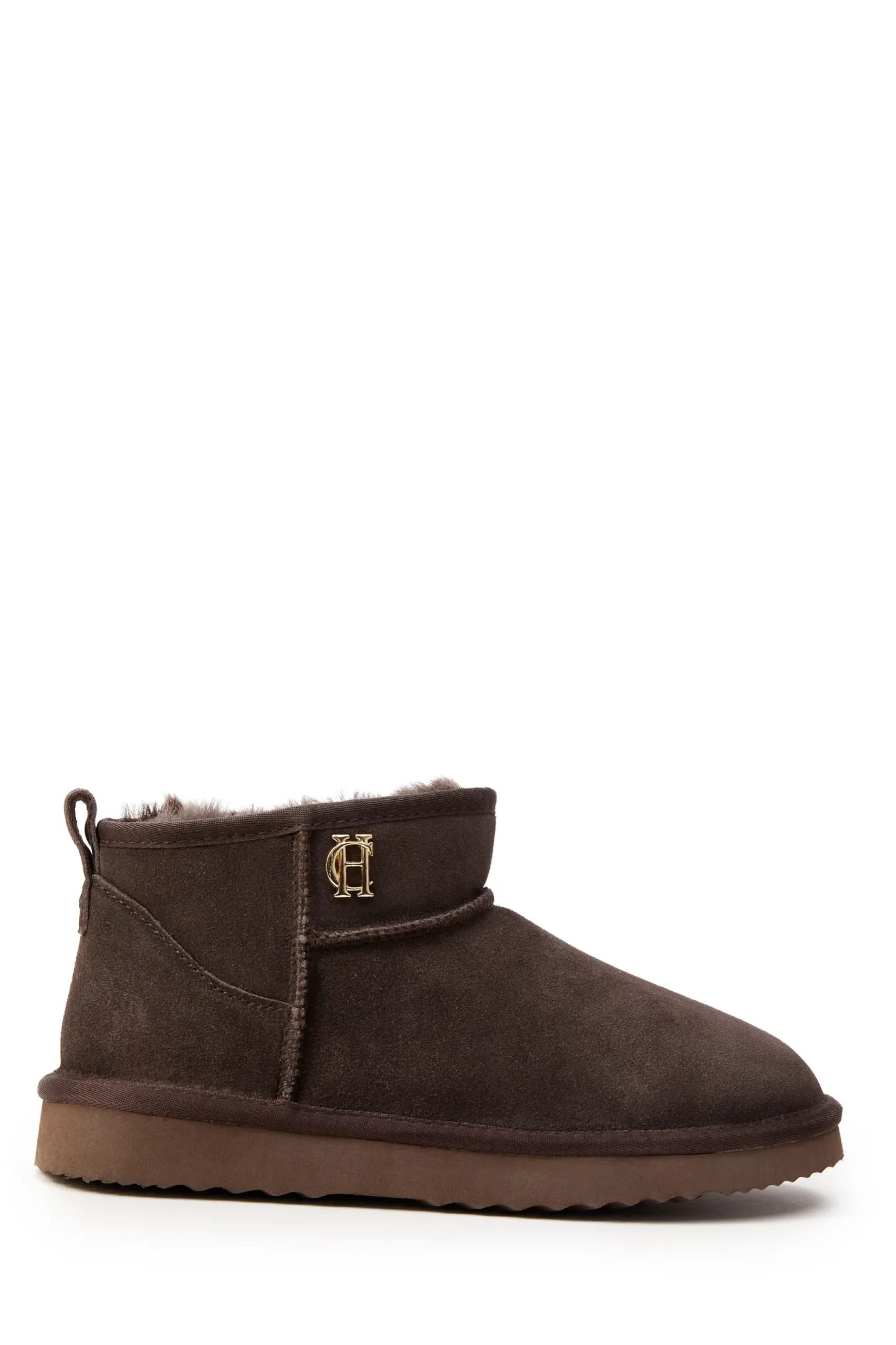 Holland Cooper Ultra Mini Shearling Boot Chocolate Hot