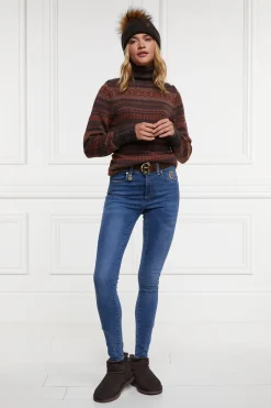 Holland Cooper Ultra Mini Shearling Boot Chocolate Hot