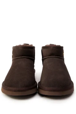 Holland Cooper Ultra Mini Shearling Boot Chocolate Hot