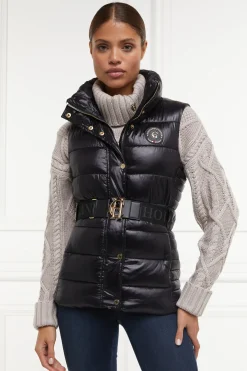 Holland Cooper Valais Quilted Gilet Black New