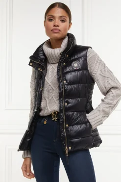 Holland Cooper Valais Quilted Gilet Black New
