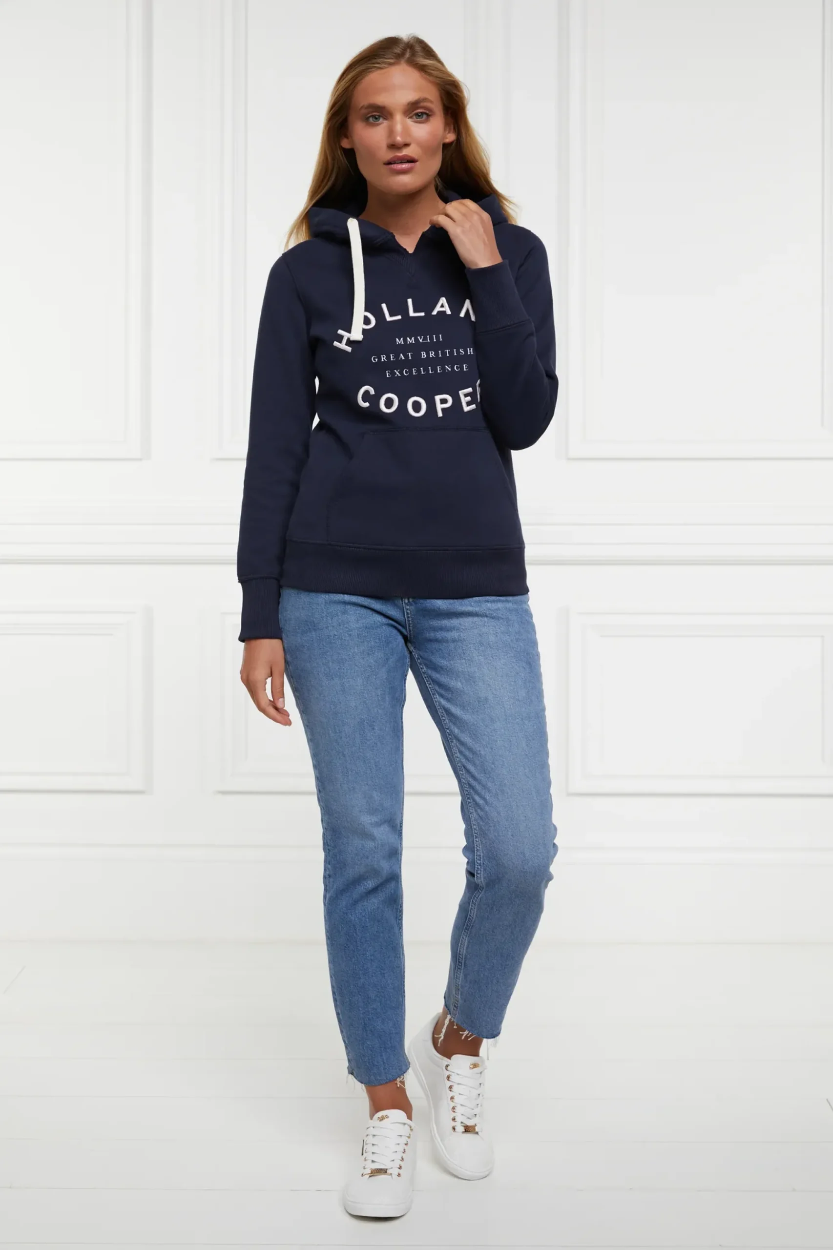 Holland Cooper Varsity Hoodie Ink Navy Online