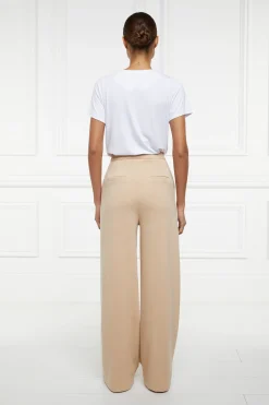Holland Cooper Wide Leg Pant Camel Best