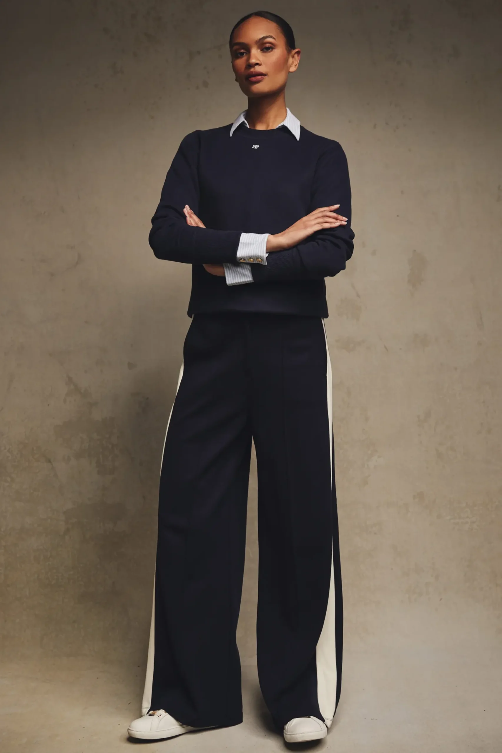 Holland Cooper Wide Leg Pant Ink Navy
