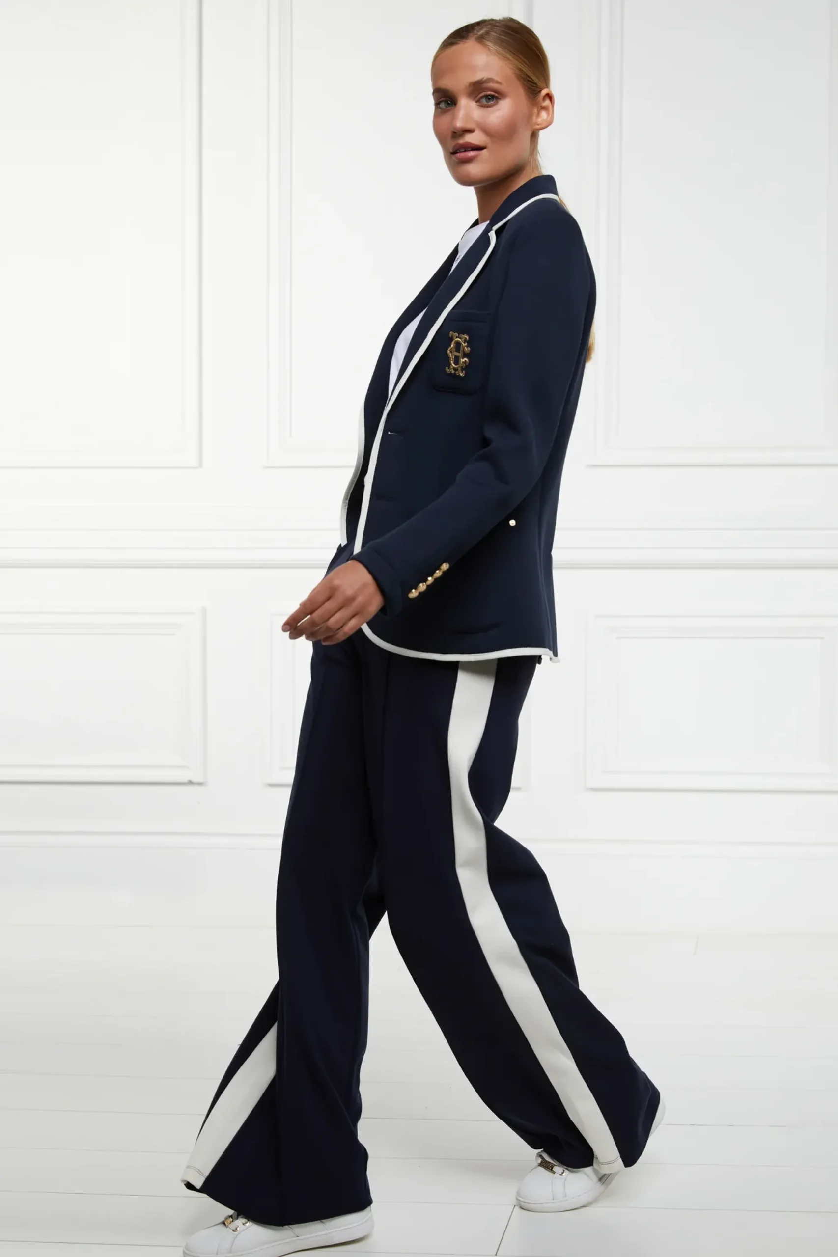 Holland Cooper Wide Leg Pant Ink Navy