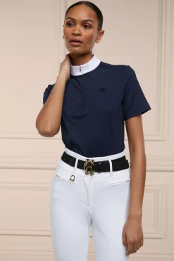 Holland Cooper Windsor Short Sleeve Base Layer Ink Navy