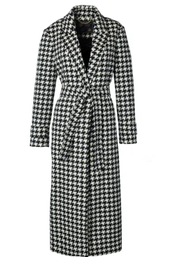 Holland Cooper Wrap Coat Large Scale Houndstooth Sale