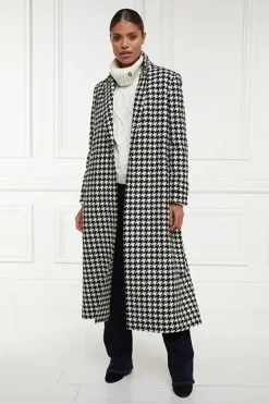 Holland Cooper Wrap Coat Large Scale Houndstooth Sale