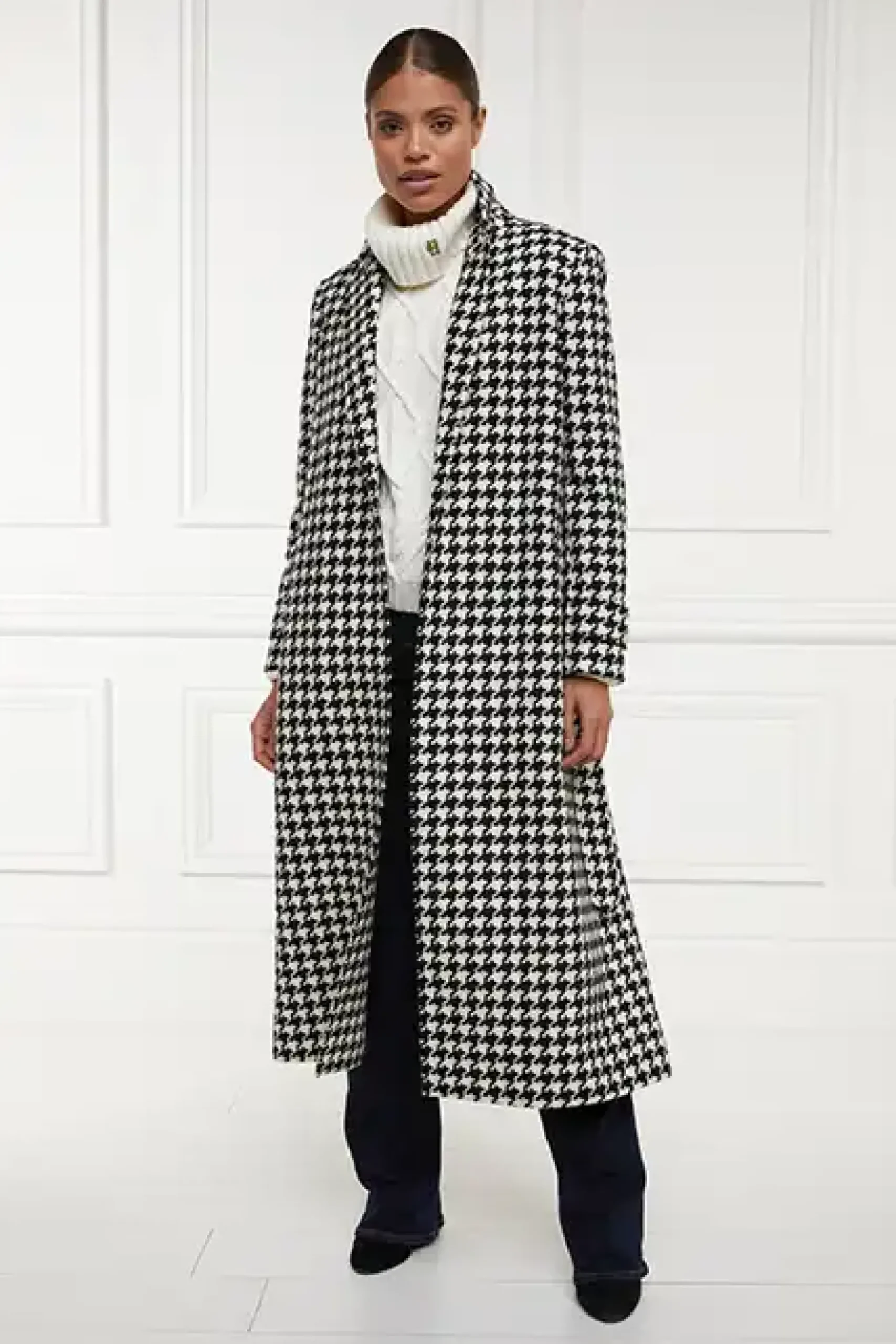 Holland Cooper Wrap Coat Large Scale Houndstooth Sale