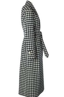 Holland Cooper Wrap Coat Large Scale Houndstooth Sale