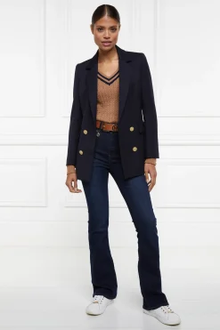 Holland Cooper Zoe Knit Dark Camel Marl Sale