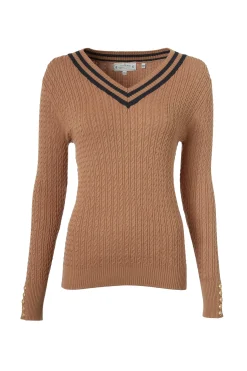 Holland Cooper Zoe Knit Dark Camel Marl Sale